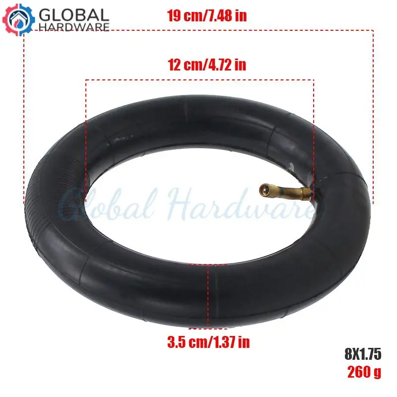 Camera d'aria spessa 8x1,75, compatibile con, adatta per biciclette e scooter elettrici per bambini