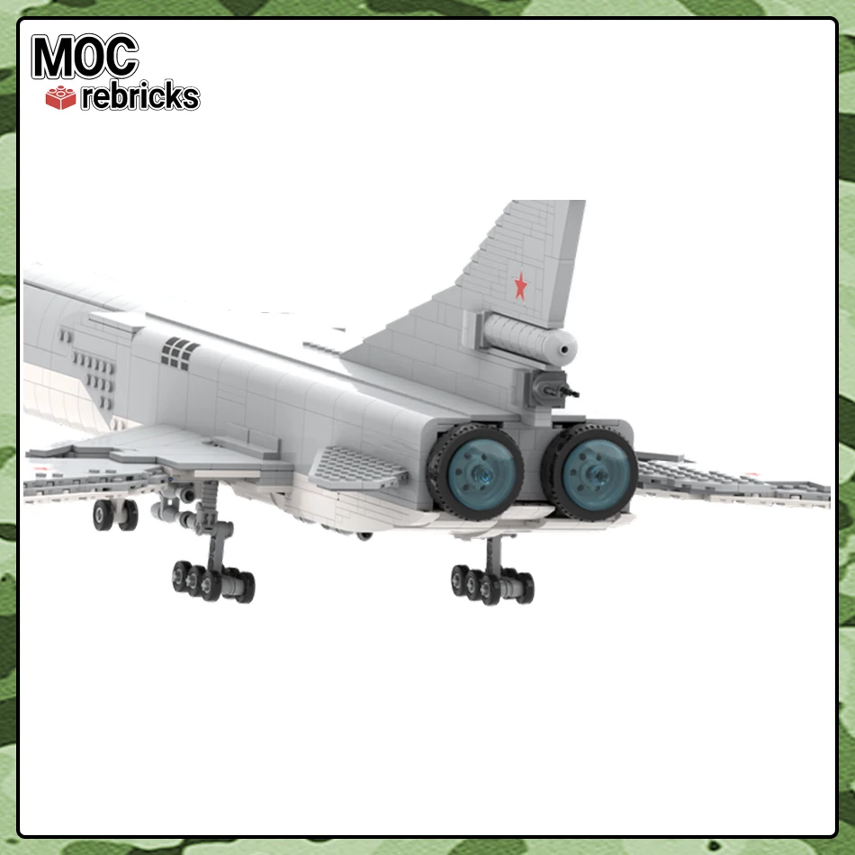 MOC Military Series Russia Tu-22M3M Backfire Bomber Large Building Block Model Bricks DIY Toys for Kid Christmas Gifts