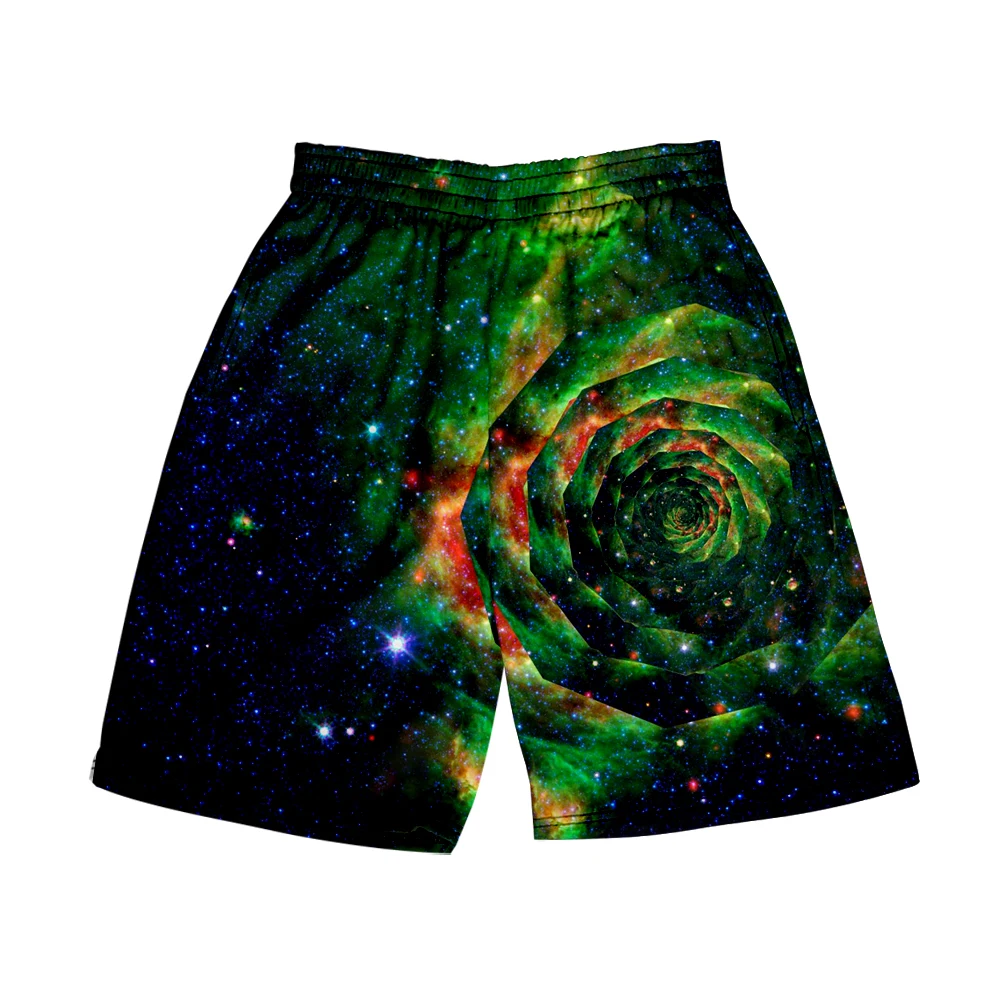 Beach Shorts Men's and women's clothing 3D digital printing casual shorts Fashion trend couple Pants Tiger Spiral pattern