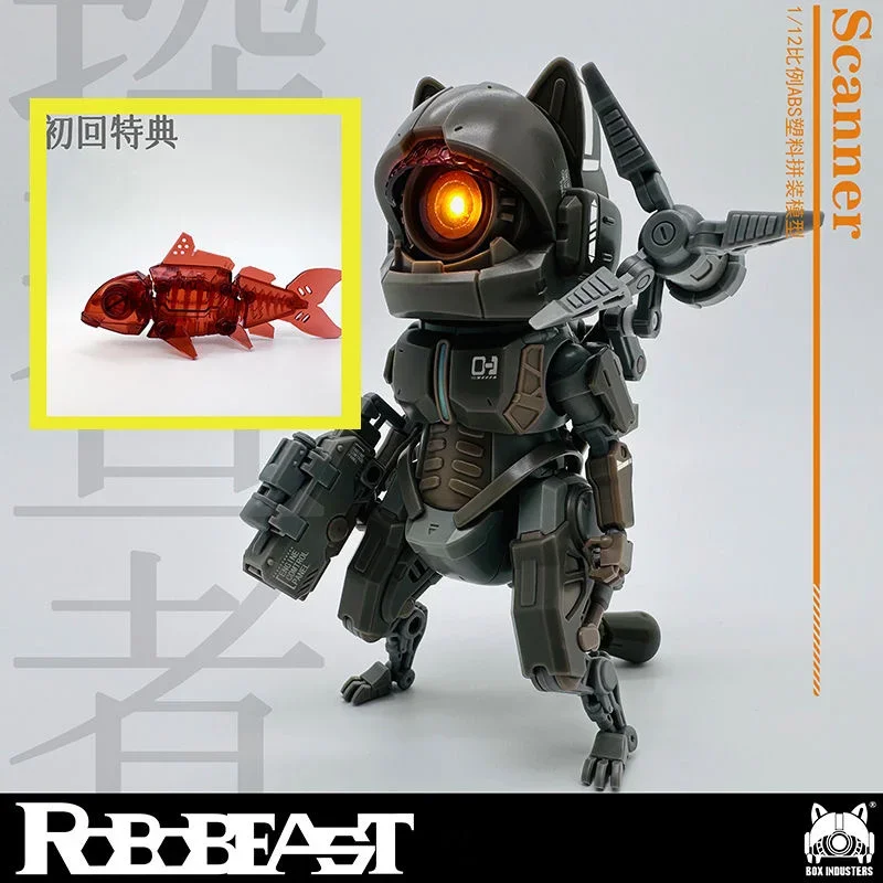 In Stock！Robobeast Model Scanner Neko Cat Robot 1/12 Assembling Mecha Model Action Figure Collectible Gift Toys