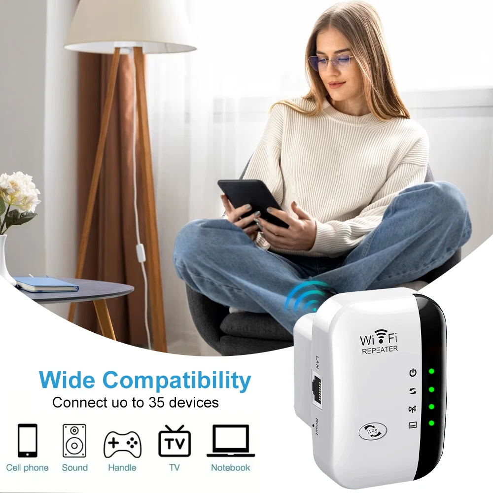 300Mbps Wireless WIFI Repeater Long Range WiFi Extender Amplifier Booster Router WiFi Booster Repeater Amplifier