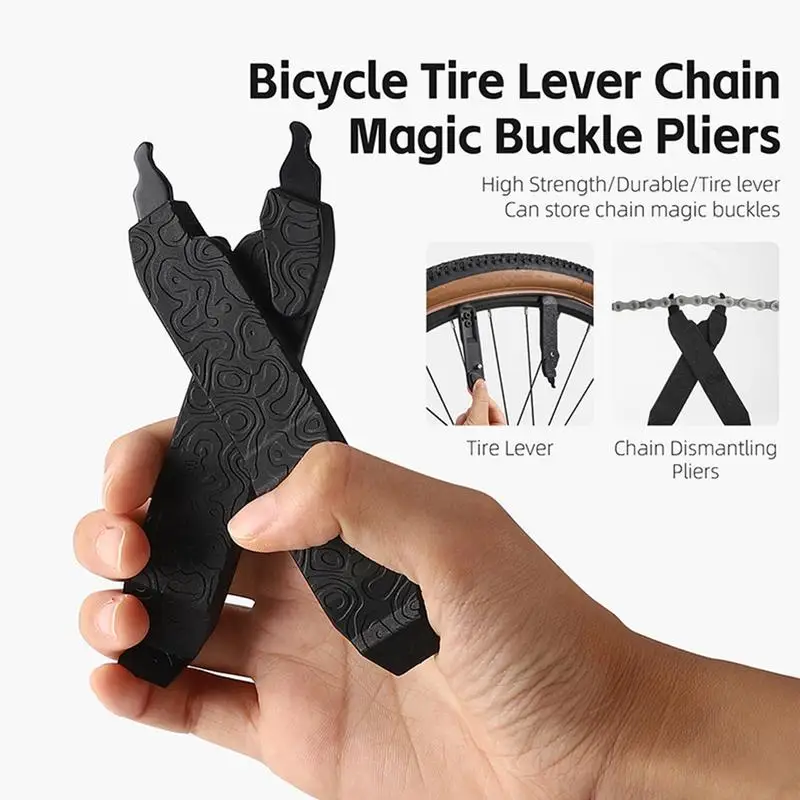 Bicycle Tire Levers Bike Tire Change Kit With Chain Buckle Storage Space Road Cycling Tire Lever Kit Wear-resistant For Save On