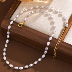 Pearl Necklace Womens, Beaded Strand Layered Choker Necklace, Christmas Wedding Bridal Birthday Gift