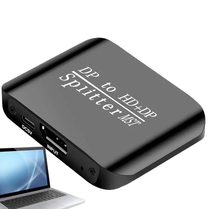 

Разветвитель монитора Разветвитель портов 4K Двухэкранный разделенный дисплей Двойные мониторы Распределитель Большой для ноутбуков Образование