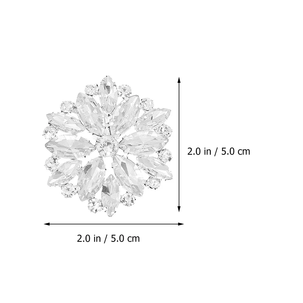 

2 Pcs Shoe Buckle Durable Decoration Detachable Alloy Rhinestone Clips Flats Boots Sandals Pumps Wedding Party Shoe Ornament