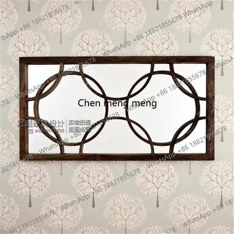 Horizontal entrance fireplace decorative mirror washstand bathroom mirror gold makeup dressing mirror