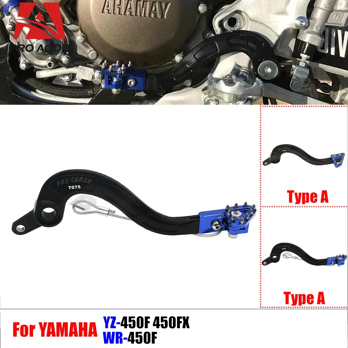 

For Yamaha Motorcycle YZ450F 2010-2020 YZ450FX 2016-2019 WR450F 2012-2019 CNC Aluminum Rear Brake Pedal Lever