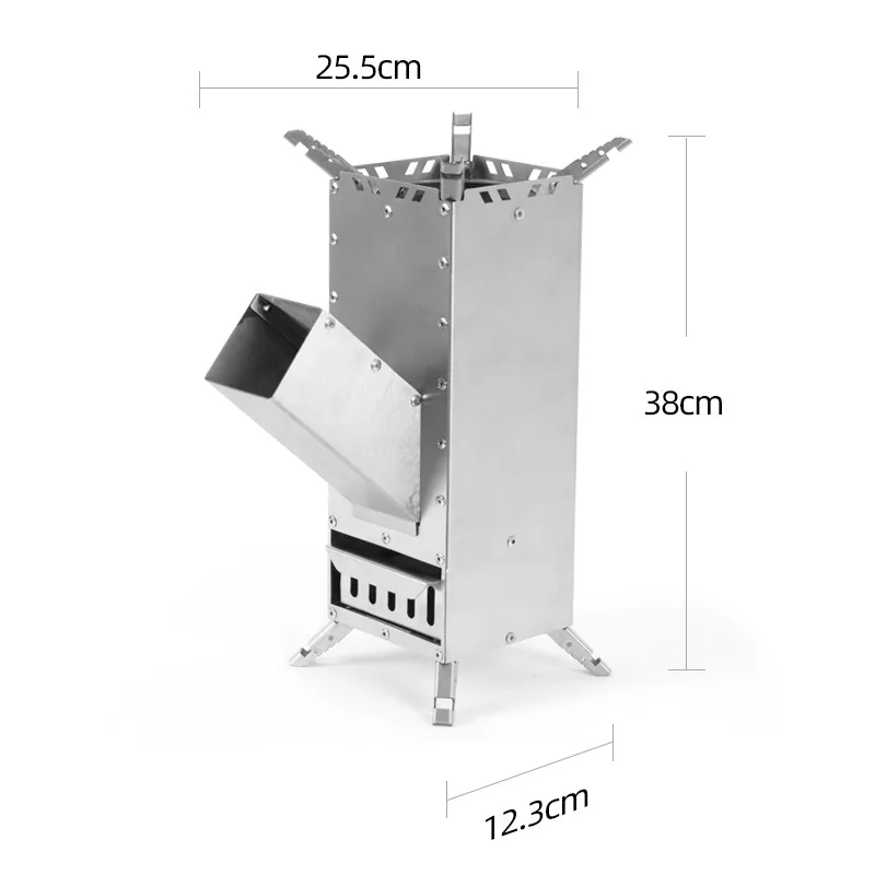 Rocket stove Outdoor portable wood stove Field camping picnic stove