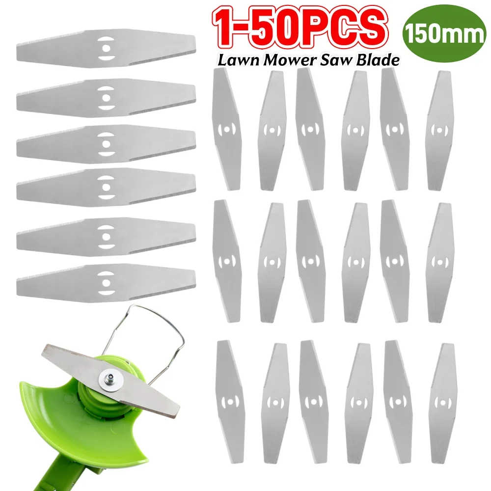 1-50PCS 150MM Metal Grass Trimmer Brush Cutter Head Metal Blade Garden For Lawn Mower Strimmer Home Garden Power Tool Parts