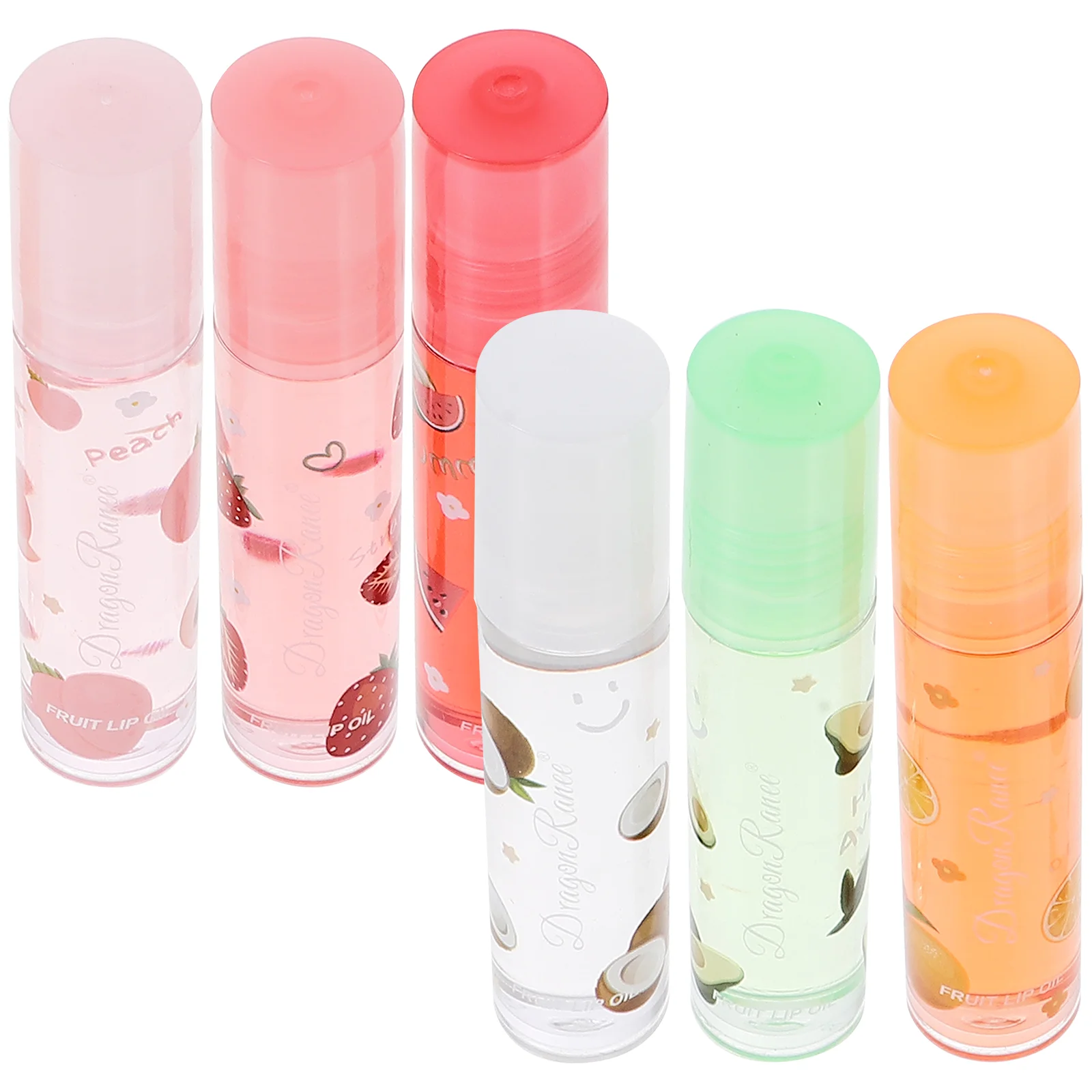 6 uds aceites labial bálsamo de frutas lápiz labial con sabor a fruta protectores transparentes pomada hidratante para niños