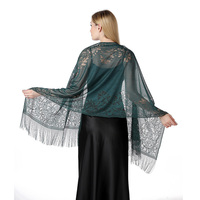 Korean Women Summer Thin Hollow Flower Long Tassel Party Cloak Sunscreen Shawl Sun Clothing Travel Towel Lace Evening Dress Scar