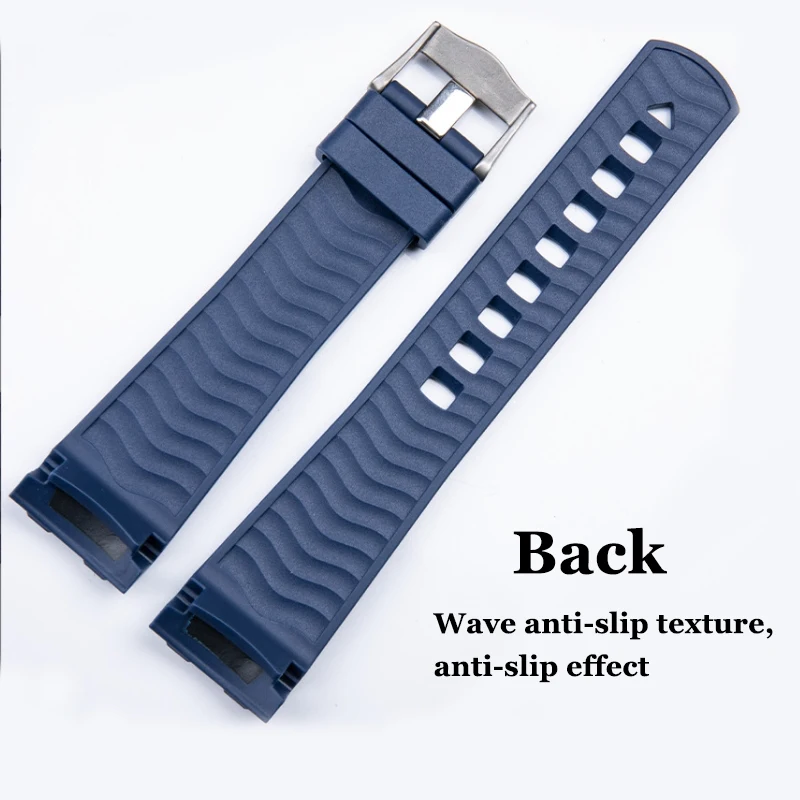 For Omega Watch Strap for Seamaster 300 Co-branded Replacement Wristband Bracelet Curved End 20mm Rubber Watchband Accessories