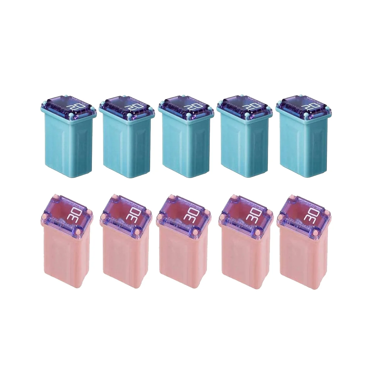 10 PCS of 20Amp 30Amp Miniature Box Fuses FMM MCASE Type FMM Maxi Fuses (