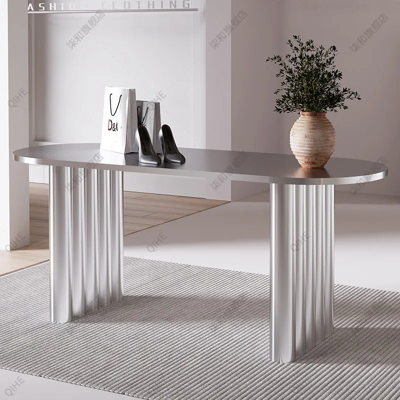 Clothing store stainless steel Nakajima Taiwan flowing water platform buyer's store placed in the middle of the workbench storag