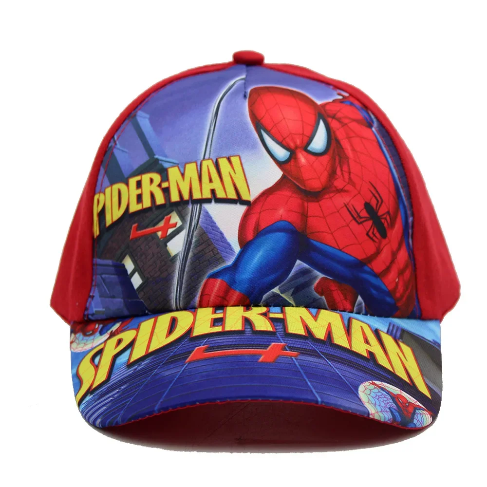 Disney Spider-Man Baseball Cap Cartoon Hulk Iron Man Action Anime Figure Baseball Cap Children Sun Hat Peaked Cap Children Gifts