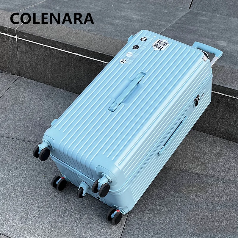 COLENARA 22 "24" 26 "28" 30 "32" 34 "بوصة أمتعة جديدة للرجال سعة كبيرة حقائب بعجلات الموضة المرأة حقيبة عطلة الأسرة