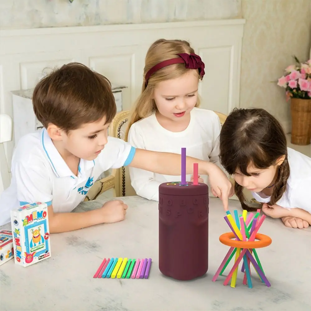 Colorful Design Shape Sorting Box Silicone Material Balance Game Silicone Stick Balance Game Sensory Stimulation Shape Sorting