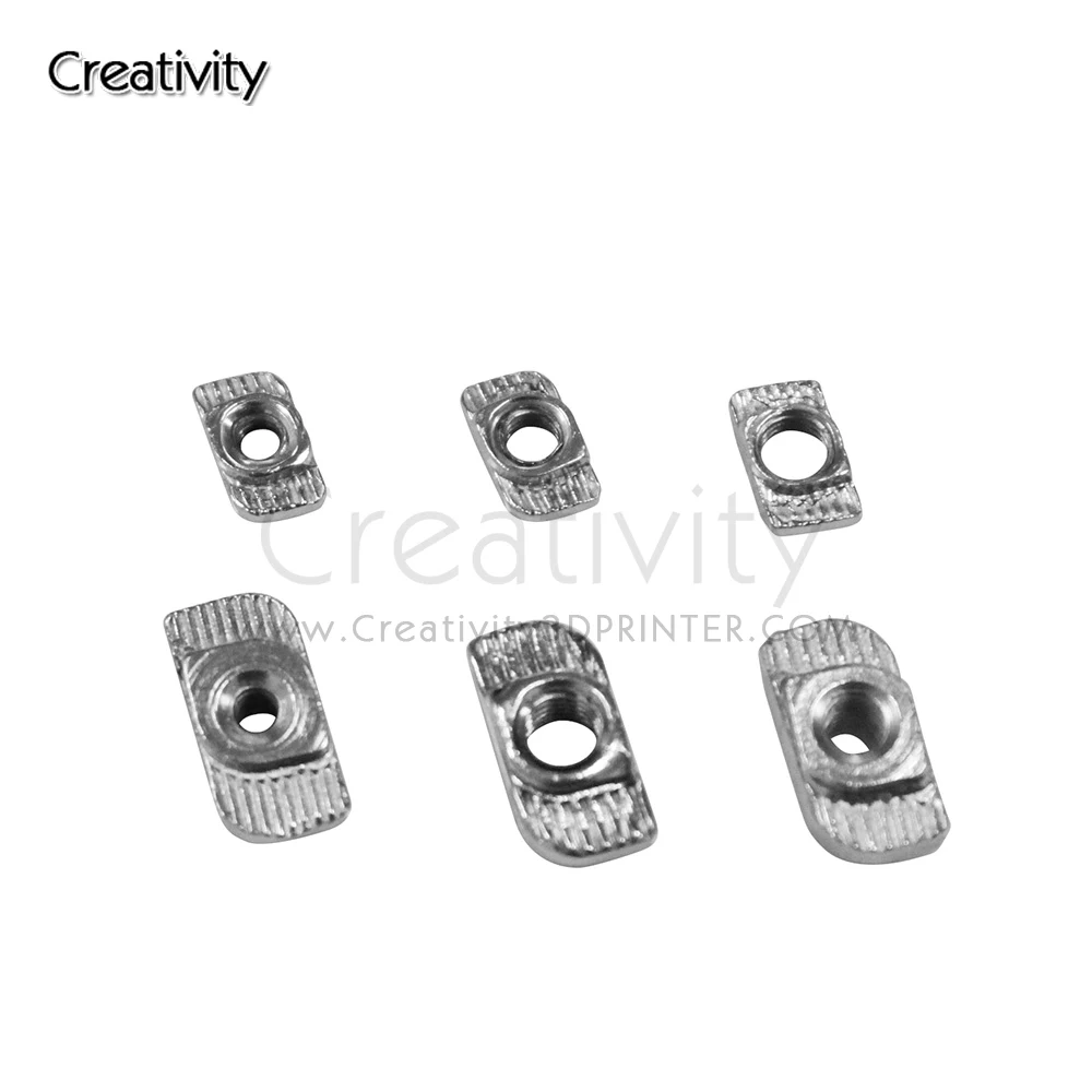 20/50pcs M3/M4/M5*10*6 for 20 Series Slot T-nut Sliding T Nut Hammer Drop In Nut Fasten Connector 2020 Aluminum Extrusion