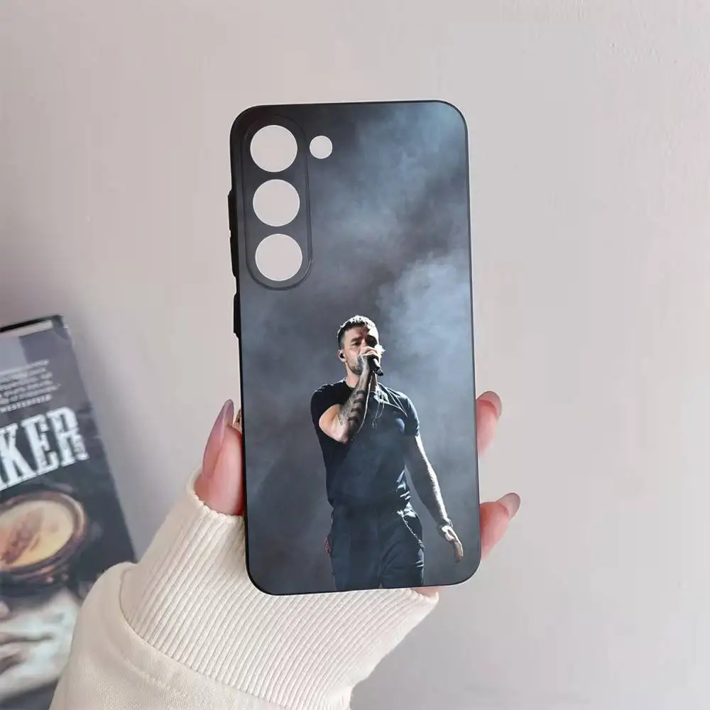 L-Liam Singer Payne Capa de telefone para Samsung Galaxy A73,72,51,53,52,71,22,5G,Note,J7,8,9 Capa preta macia