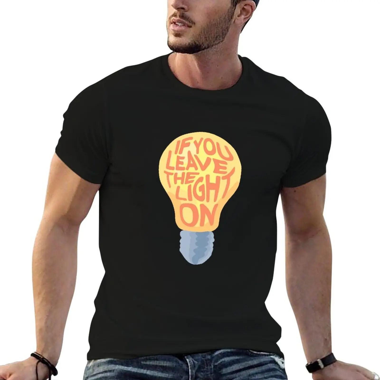 If You Leave The Light On T-Shirt graphic shirts cotton graphic tees workout shirts for men