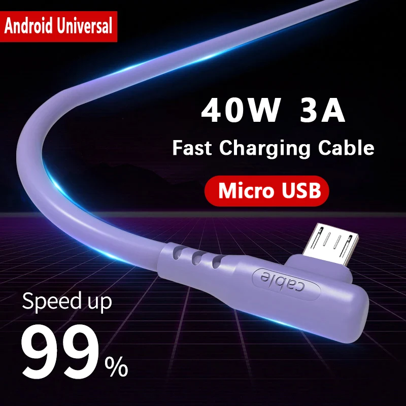 40W 3A Fast Charging Micro USB Cable For Android Data Sync Charger Cables For Samsung Galaxy  S6 S7/ HTC/LG Kindle Power Banks