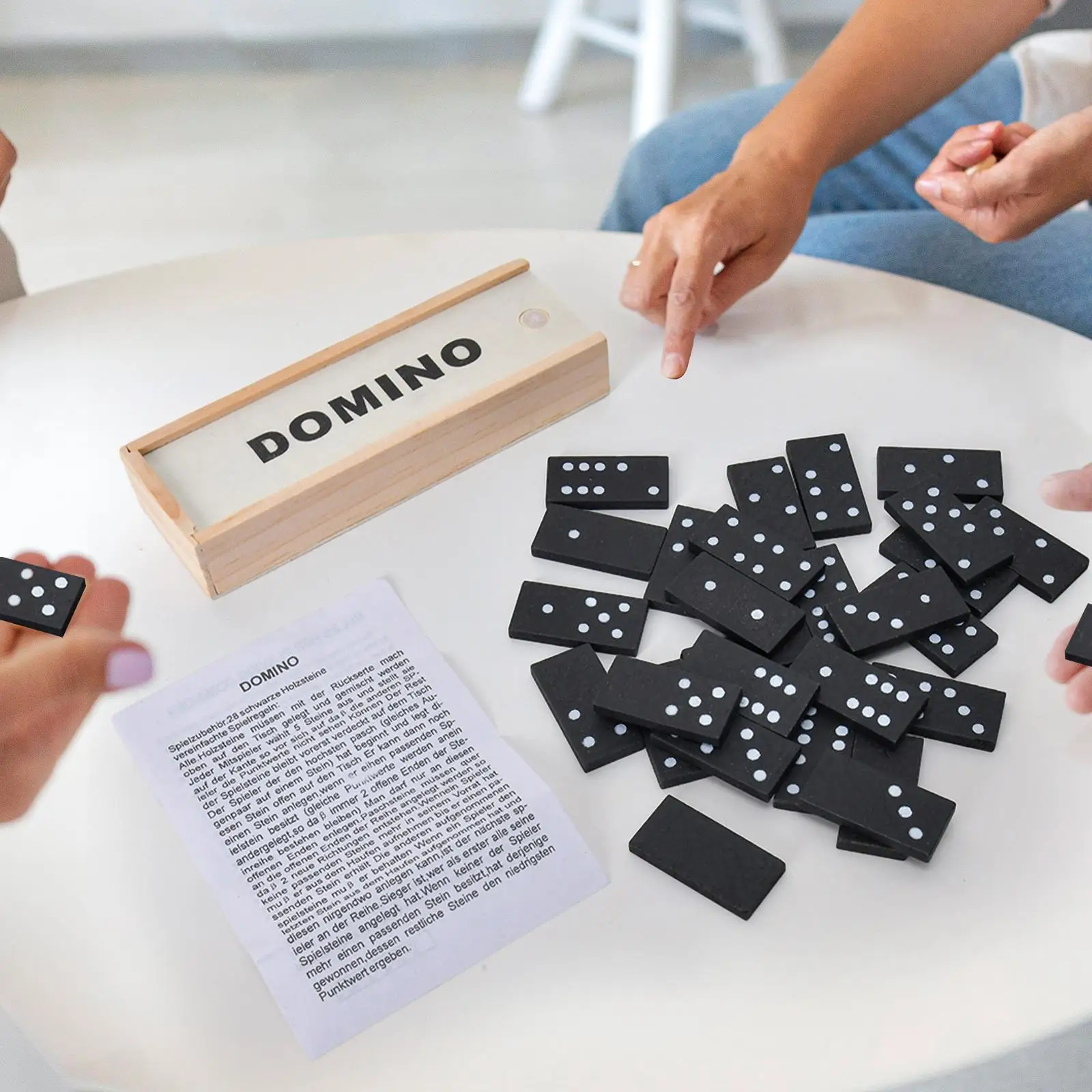 

Double Six Domino Set Adults Kids Classic Board Game Dominoes Travel Set for Holiday Gifts Entertainment Traveling Party Favors