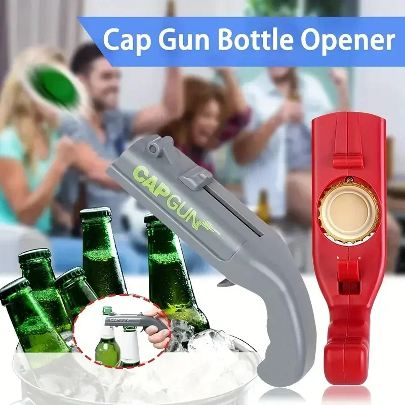 

Beer Opener Bottle Flying Cap Launcher Shooter Party Drinking Game Toy Kitchen Gadget Bar Accessories Destapador Pistola