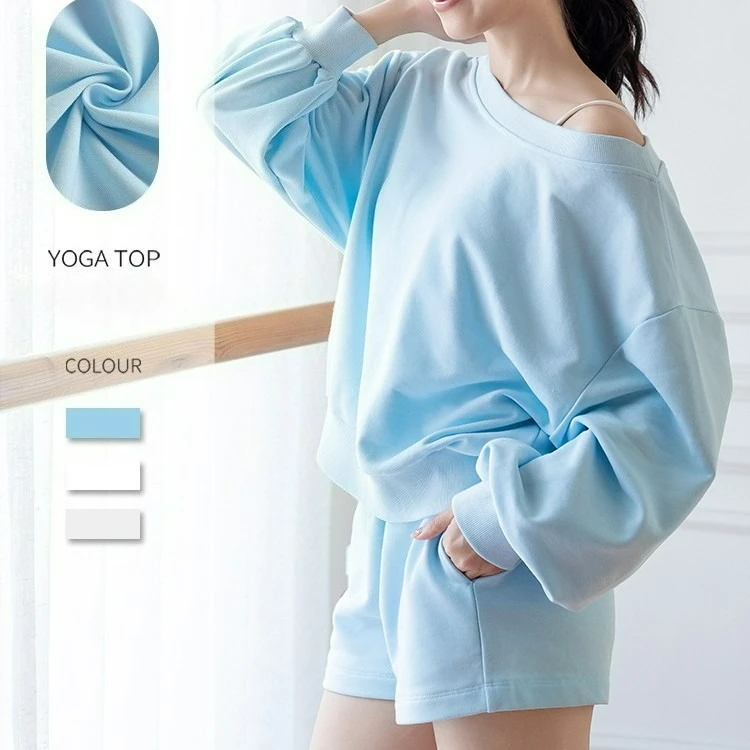 

Комплекты для йоги, женские комплекты из двух предметов, тренировочные костюмы для пилатеса, хлопковая мягкая повседневная одежда для тренировок в тренажерном зале, одежда для бега, свободные дышащие спортивные костюмы