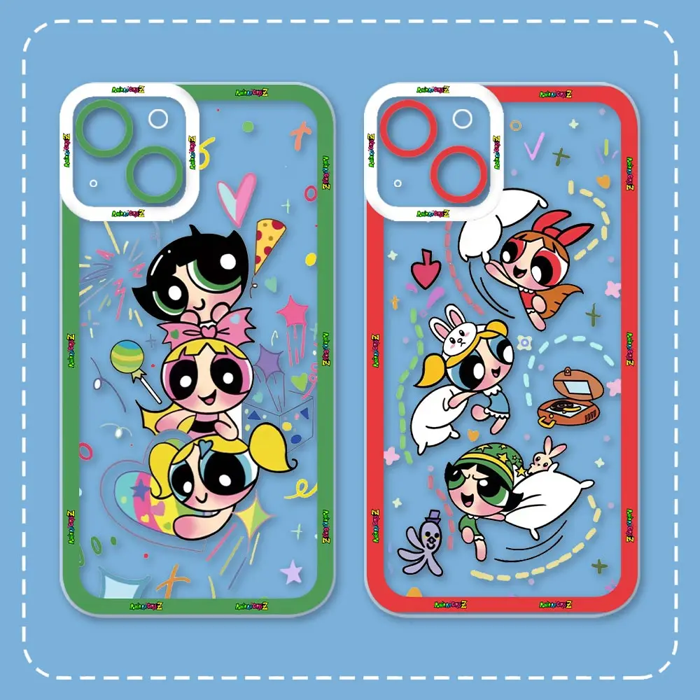 baby P-Powerpuff Girls Cartoon Cqoue Case For iPhone 15 14 12 13 11 Pro Max Mini X XS XR 8 7 6 6S Plus Soft Silicone Cover Funda