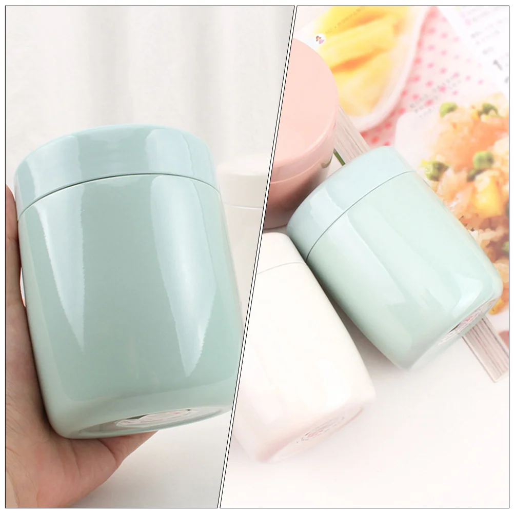 

1Pcs Stainless Steel Insulated Cup Mini Food Container Green Heat Insulation Portable Breakfast Container School Office Travel