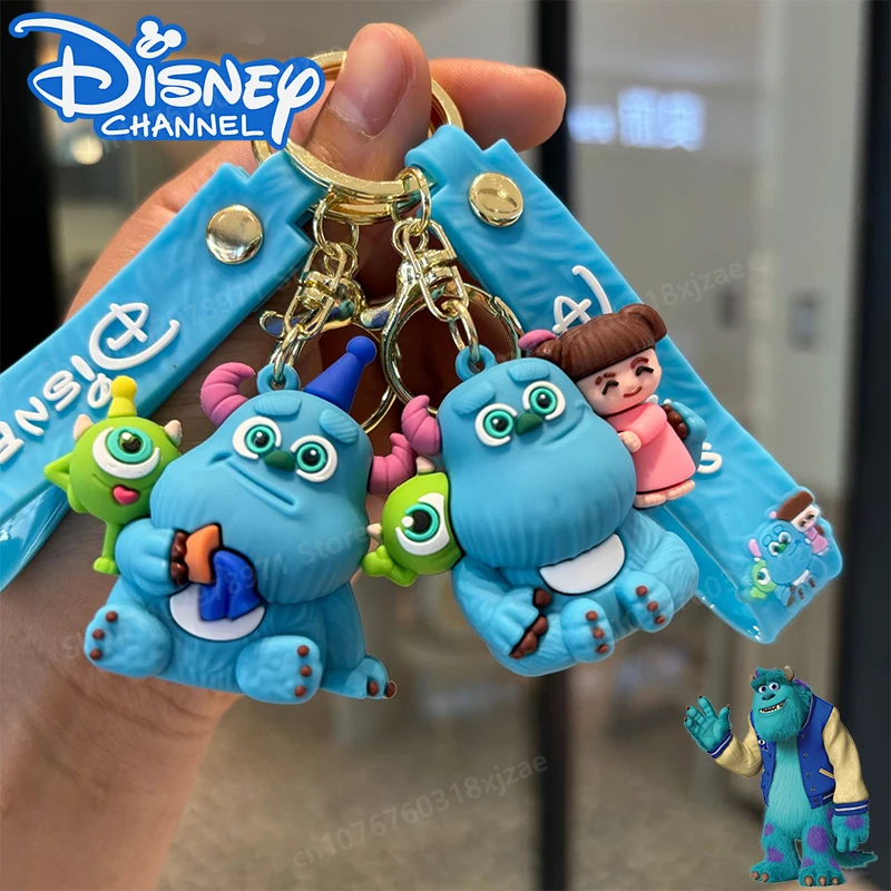 

New Disney Blue Monster Keychains Cartoon Cute Pendants Couple Ordinary Key Tool Small Gift Doll Pendants Children‘s Toys Gifts