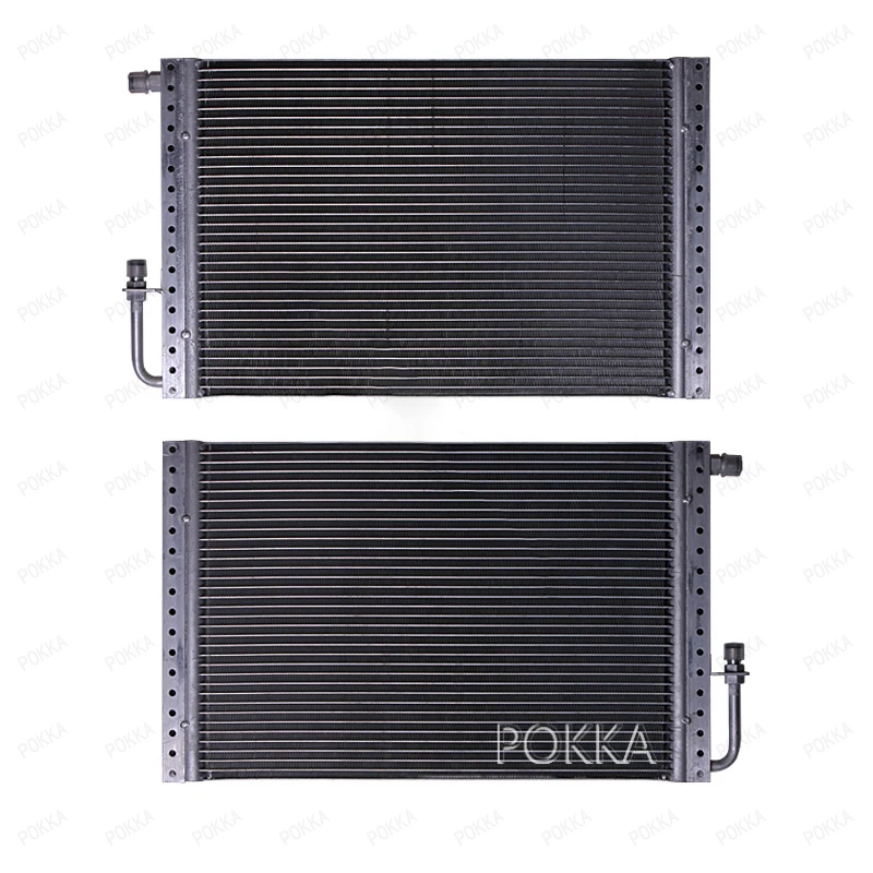 

14''x18''x20MM F/R134 Universal Aluminium Condenser Radiator Cooling Fan Set for Vintage Car Truck Hot Rod Radiator A/C Condit