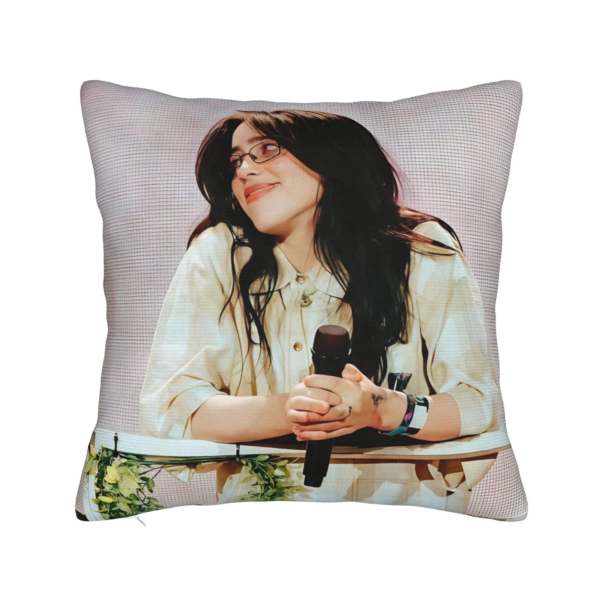Popular Singer B-Billies Pillowcase Printing Polyester Cushion Cover Decoration  Throw Pillow Case Cover Home Zipper 18''