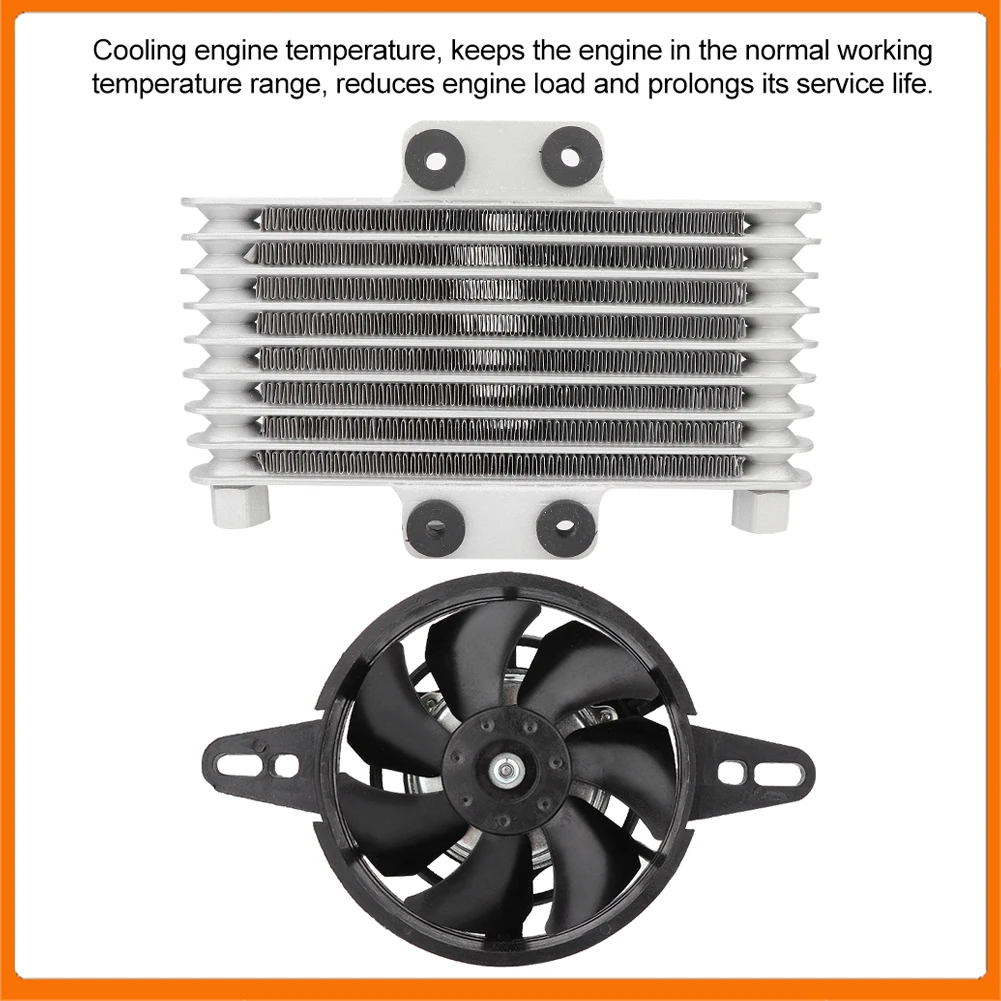 

Motorcycle Engine Oil Cooler Radiator Oil Cooler Upgrade Aluminum Motorcycle Engine Oil Cooling Fan Water Cooler Radiator