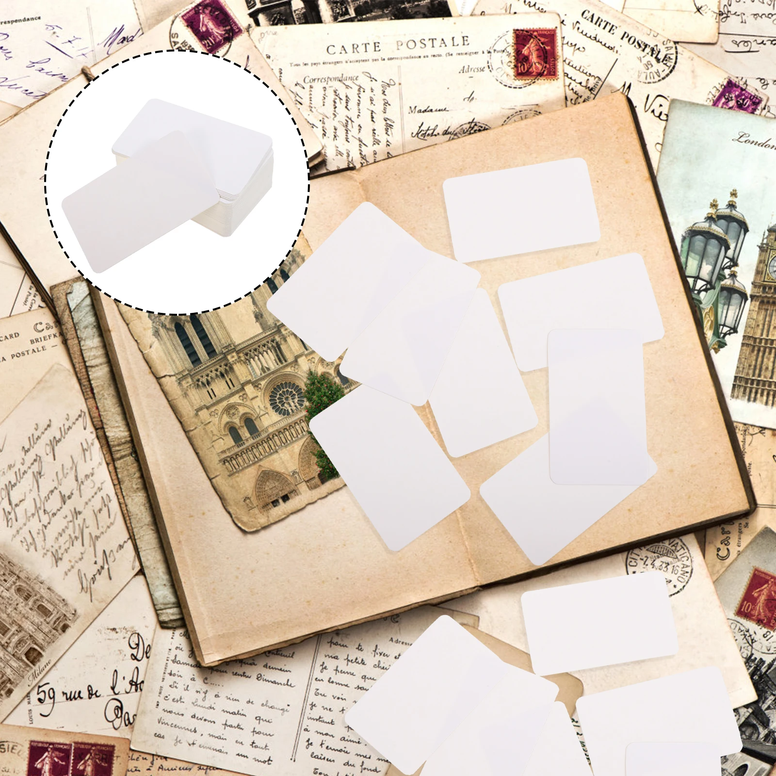 

White Card Blank Business Cards Paper for Making Postcard Graffiti Postcards Student