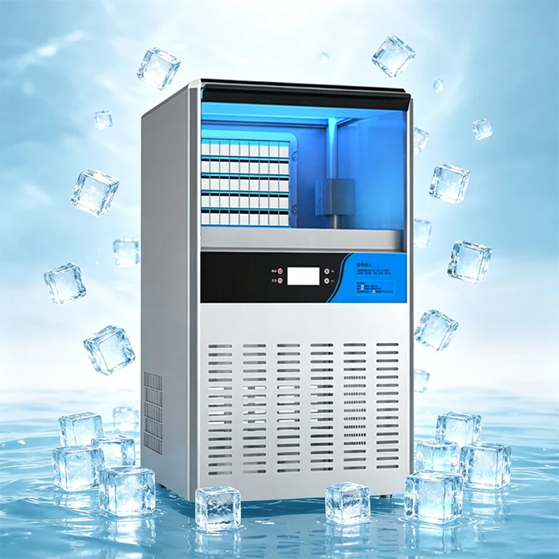 Commercial Electric Ice Maker Square Ice Block Producing Equipment For Milk Tea Shop Coffee Shop Restaurant Bar Ice Making Machi