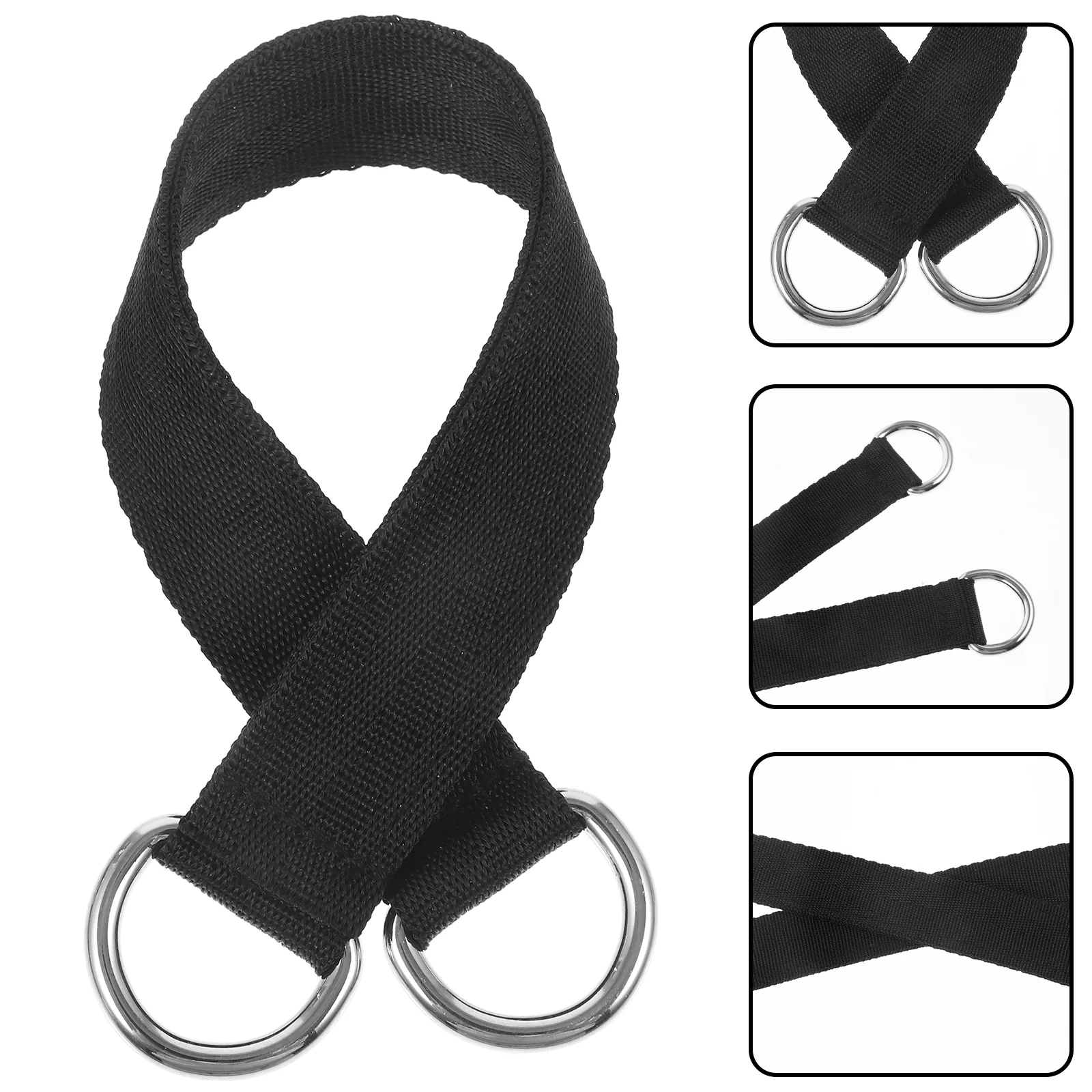 6 Pcs Pull-up Straps The Ride Bar Auxiliary Belt Lanyard for Gym Stainless Steel Training Aids Fitness Ab Sling