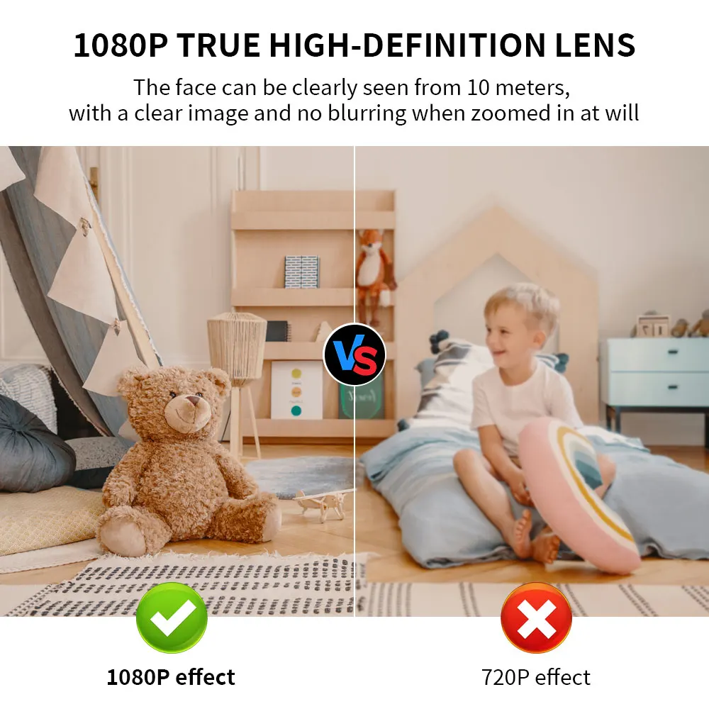 1080P HD كاميرا صغيرة واي فاي اللاسلكية HD للرؤية الليلية كاميرا المنزل X5 كاميرا عن بعد الاطفال مراقبة سلامة الحيوانات الأليفة كاميرا IP مسجل