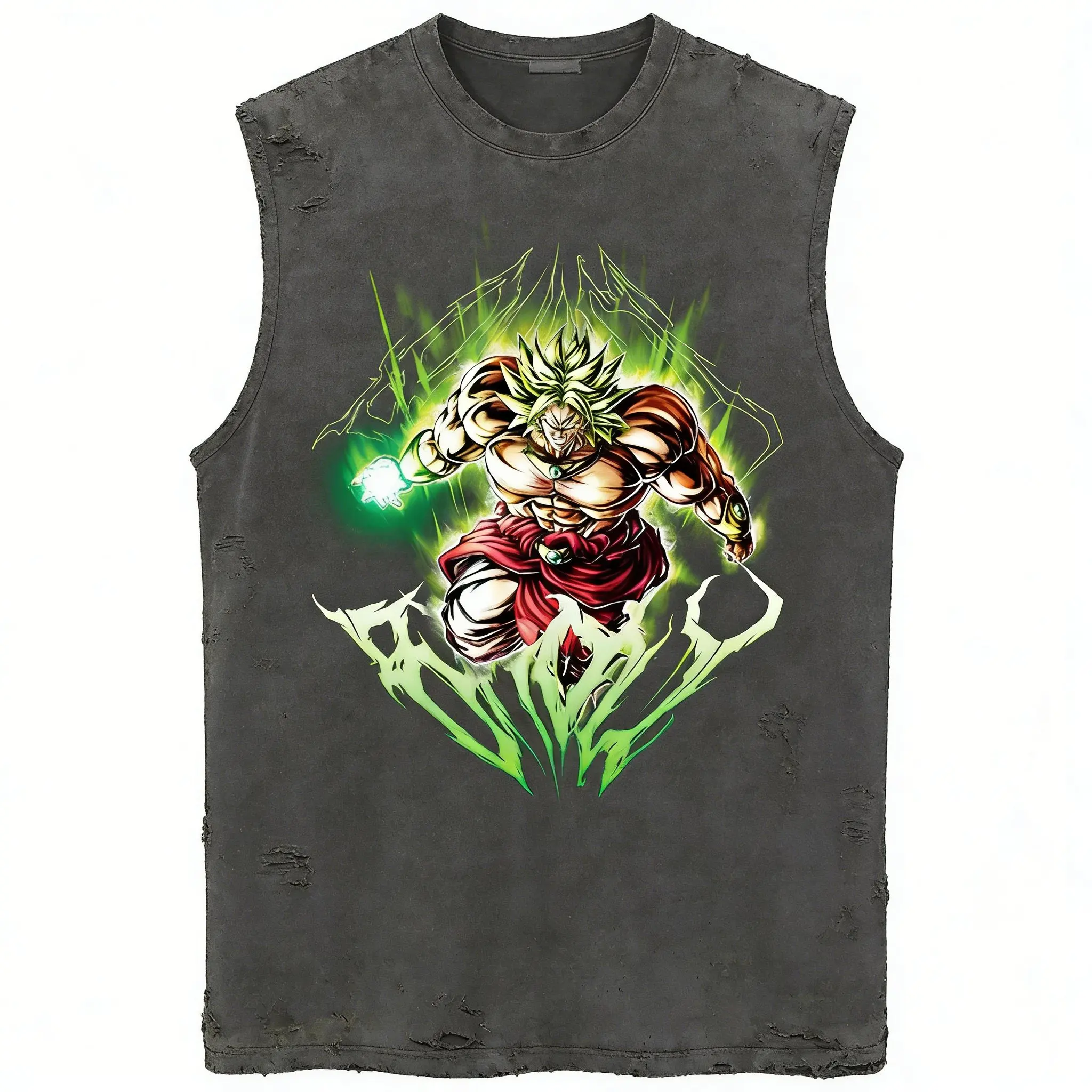 Sommer 2026 Harajuku Cartoon Warrior Gym Tanktop für Herren und Damen Y2k Gewaschenes Loses Ärmelloses Shirt Streetwear Hip Hop Lässiges Workout-Oberteil – Detail 32