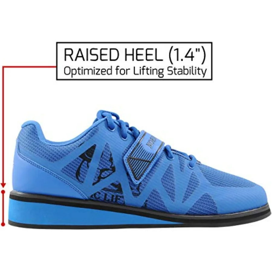 أحذية رفع الأثقال الاسكندنافية MEGIN Blue 9.5 US وأوزان معصم الكاحل (زوج واحد من 2 رطل) رمادي أنيق مثالي للقوة Tr #3