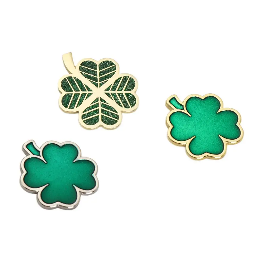 

Lucky Electroplated Gold Golf Accessories Hat Clip Ball Coin Mark Four Leaf Clover Golf Hat Clip Golf Ball Marker Golf Cap Clip