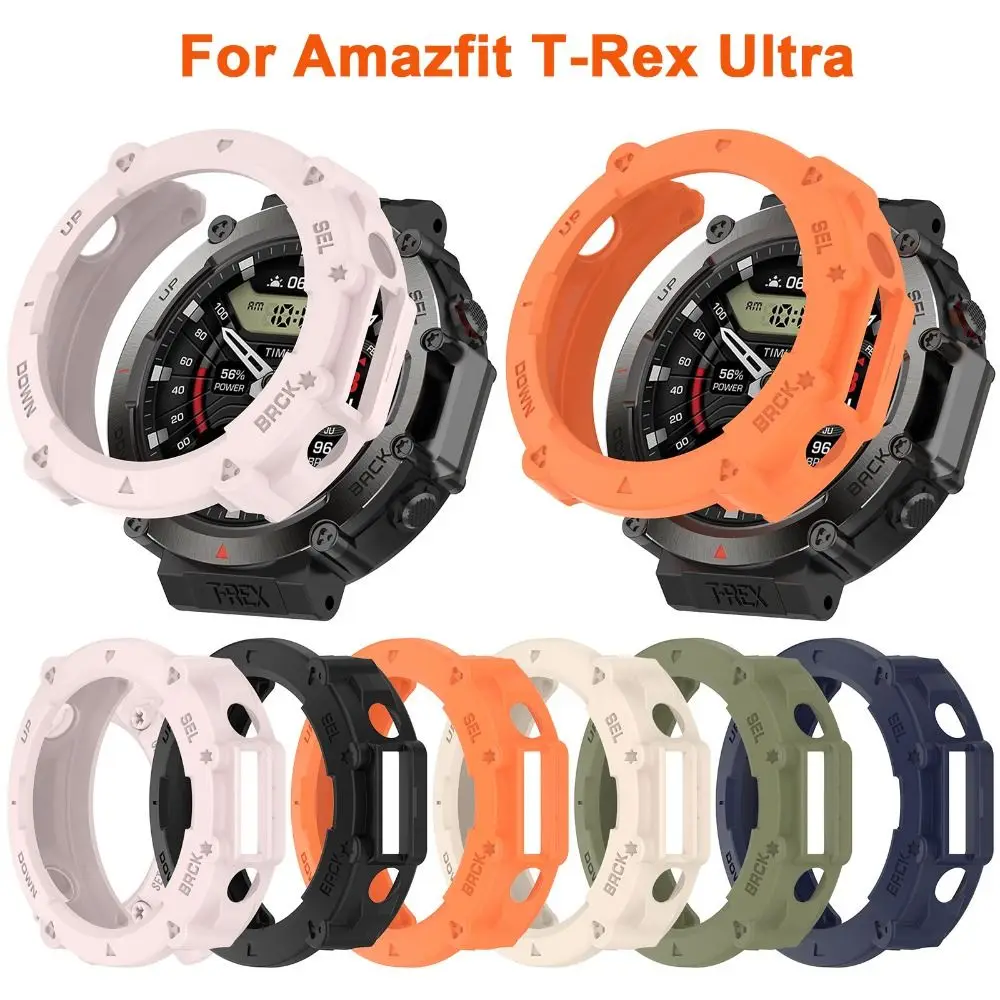 TPU Protective Case New Smart Watch Bumper Edge Shell Frame Soft Screen Protector for Amazfit T-Rex Ultra