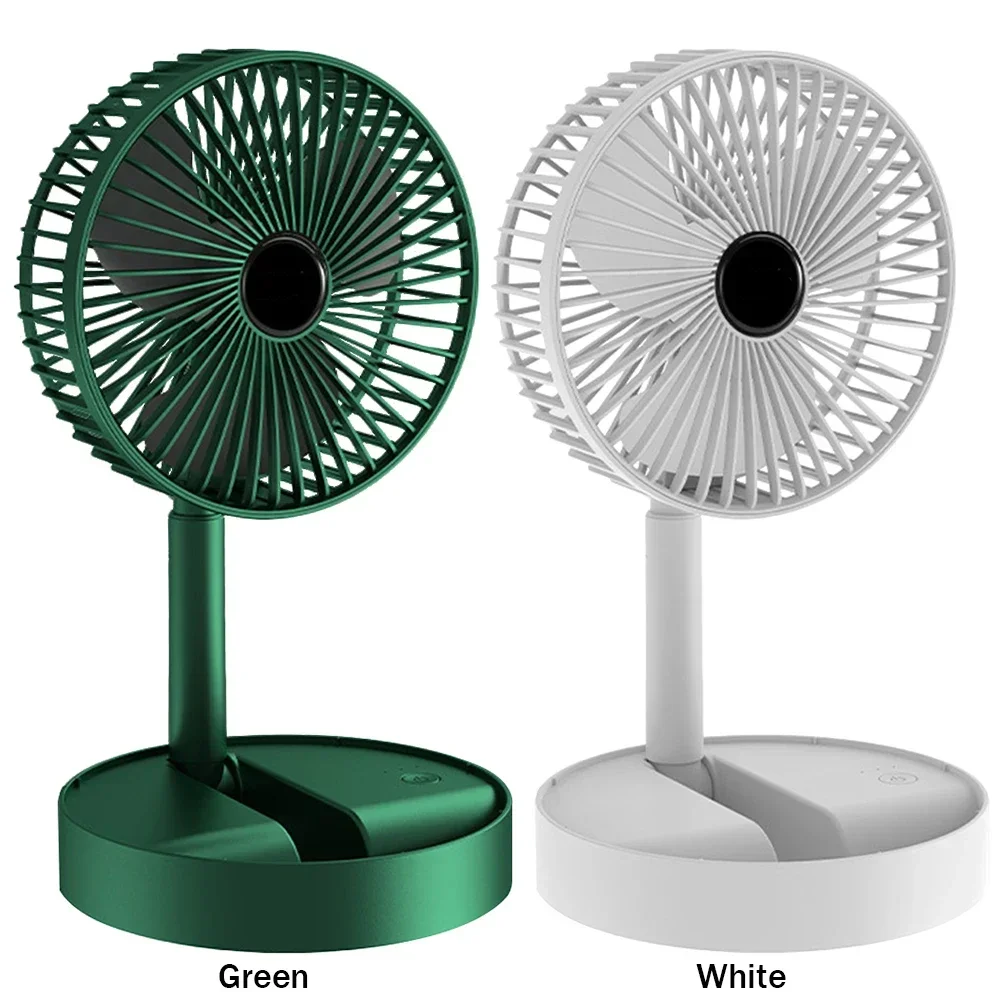 

Folding Portable Telescopic Floor Stand Fan USB 2000mah 3 Speeds Super Quiet Adjustable Height Mini Fan for Bedroom Indoor