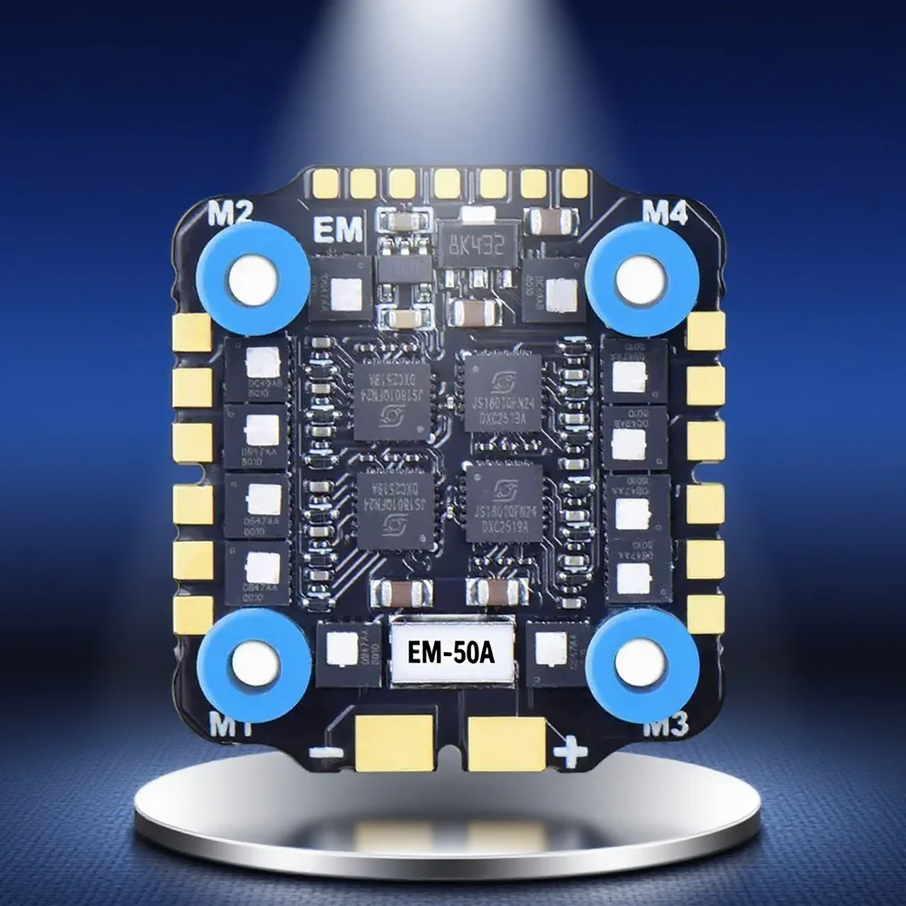

JHEMCU EM 45A/ 50A 4 in 1 Brushless ESC 2-6S Lipo 20x20mm M4 Efficient for RC FPV Racing Freestyle Drone