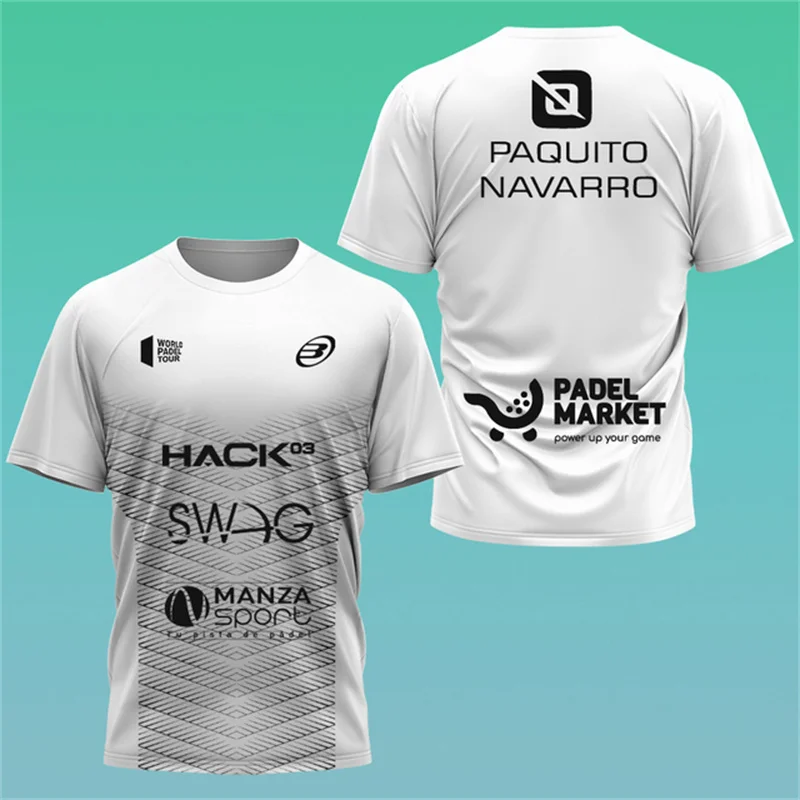 Tops soltos de manga curta masculino, roupas esportivas de treinamento, camiseta boutique, badminton ao ar livre, tênis de mesa verão, moda