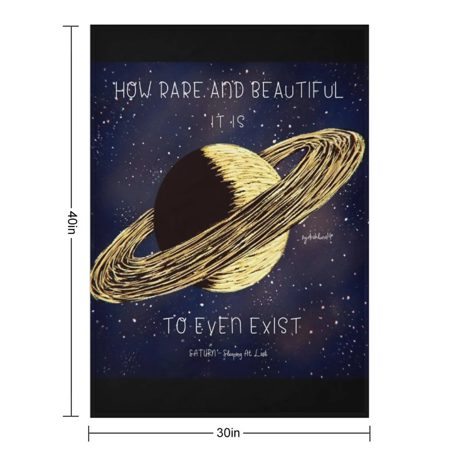 Saturn - Sleeping At Last Throw Blanket Sofa Throw Furry Decoratives Thin Blankets
