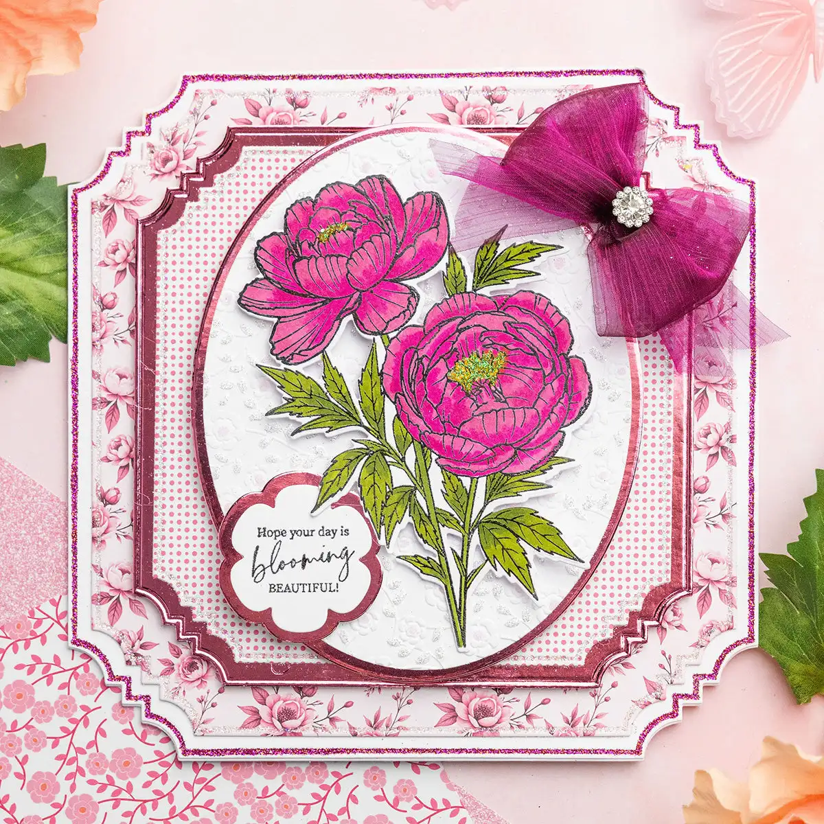 Peony Flower Butterflies Background Stamps Metal Cutting Dies Hot Foil For DIY Scrapbook Craft Decoration Greeting Card 2026 New