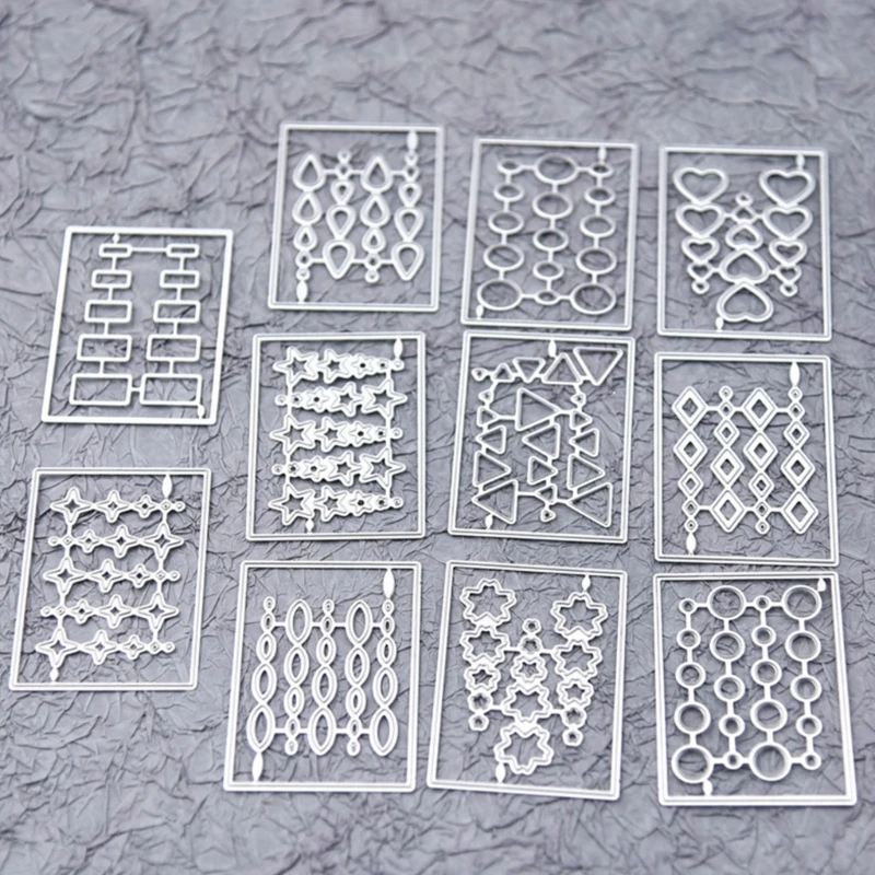 Star-Rectangle MetalCutting Dies Water Droplet Die Cuts Embossing Stencils Template Molds DIY Scrapbooking Decorations