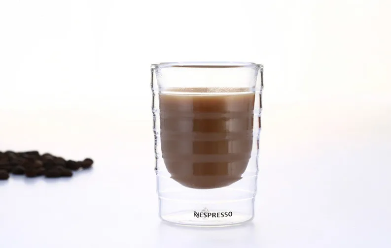 Nespresso Coffee Mugs  Set Double Glass Coffee Cup Transparent Insulated Espresso Cup Heat Resistant Tea Cup Lead Free Glass