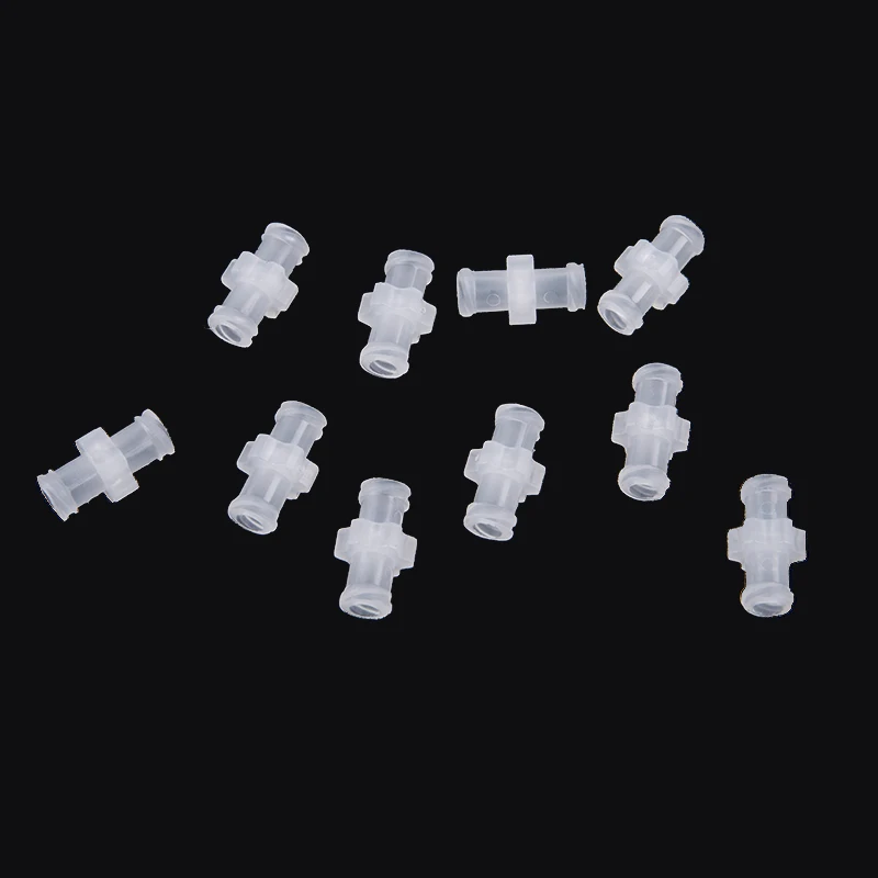 10PCS Transparent Female To Female Coupler Luer Syringe Connector Easy To Use Plastic for Pneumatic Parts Durable In Use